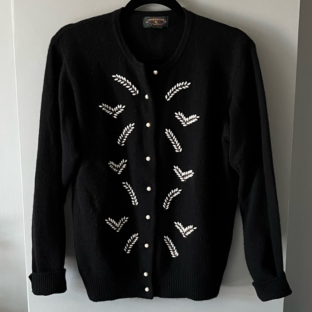 Charter Club | Vintage Beaded Cardigan